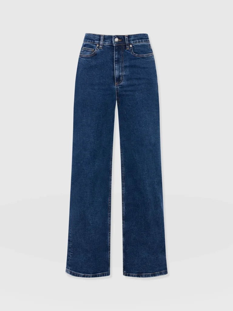 Wide Leg blue denim jeans from Saint and Sofia.